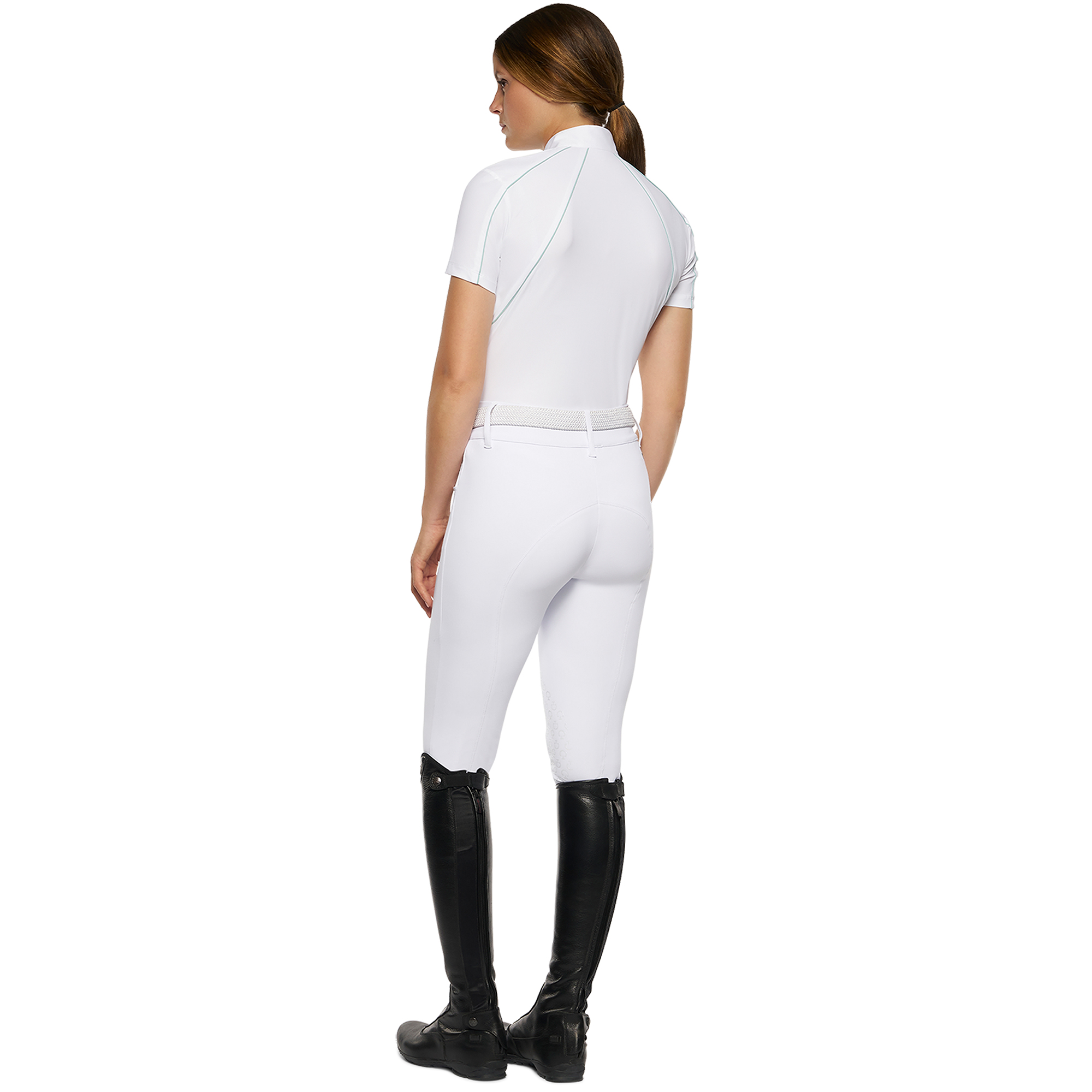 CT Damen Polo Turniershirt Zip Jersey Sunbeam - white - XS