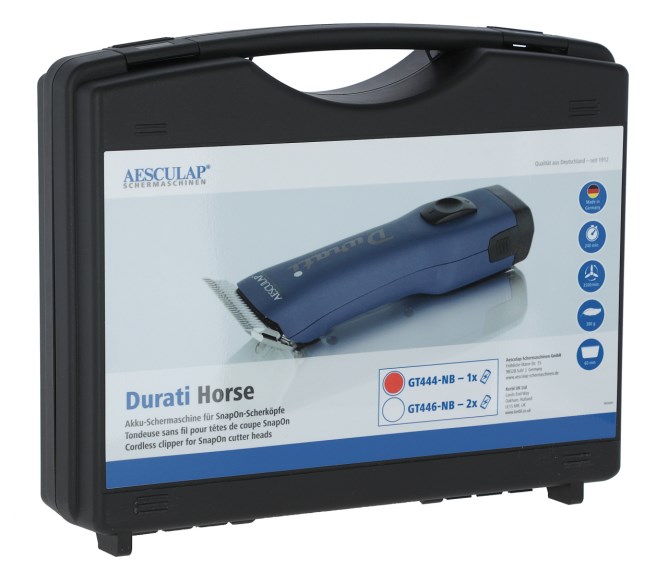 AESCULAP Akkuschermaschine für Feinschur Durati Horse - blau - Set - 6