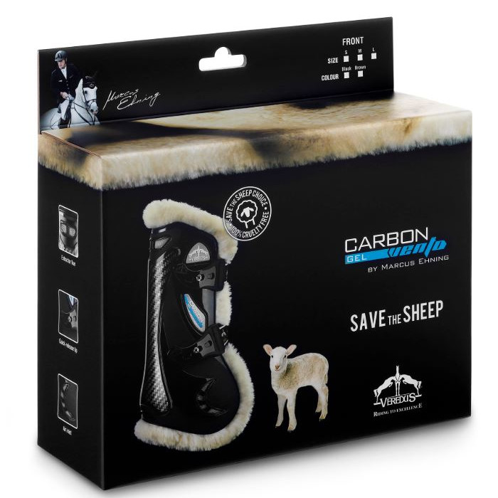 VEREDUS Veredus Gamaschen Carbon Gel Vento Safe the Sheep  - black - M - 2
