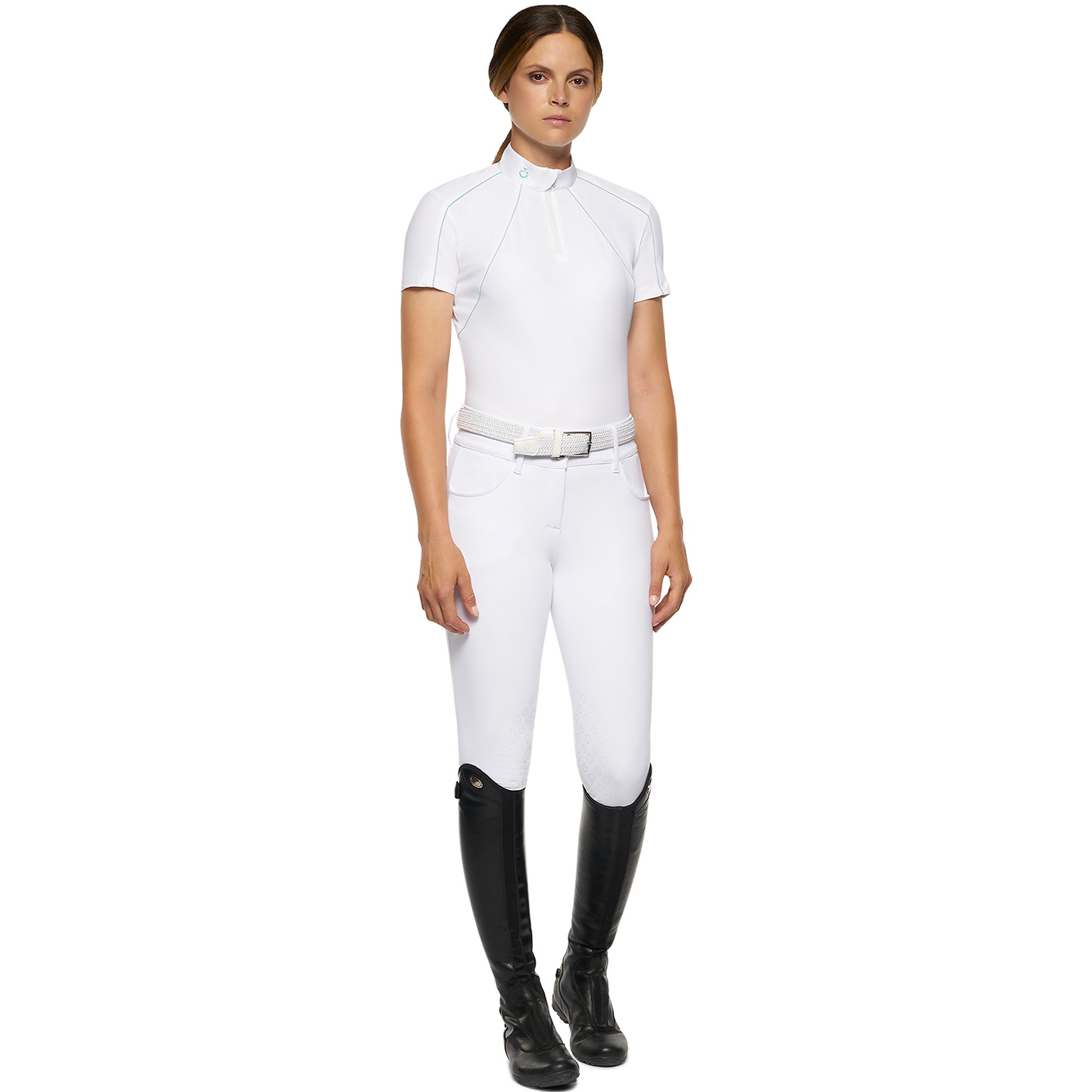 CT Damen Polo Turniershirt Zip Jersey Sunbeam - white - XS