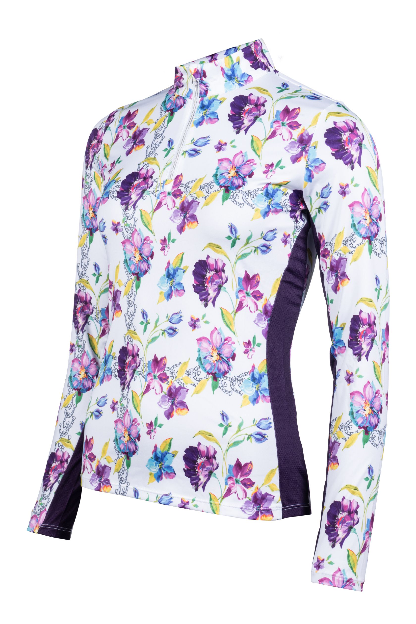 HKM HKM Damen Funktionsshirt -Lilac Flower- - weiß/lila - M - 2