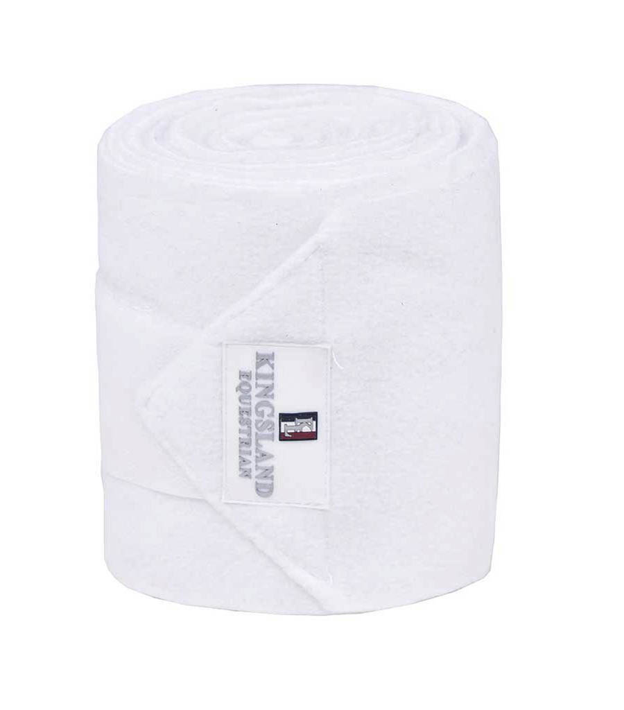 KINGSLAND Classic elastische Fleece Bandage 2er Set - white - Paar - 2