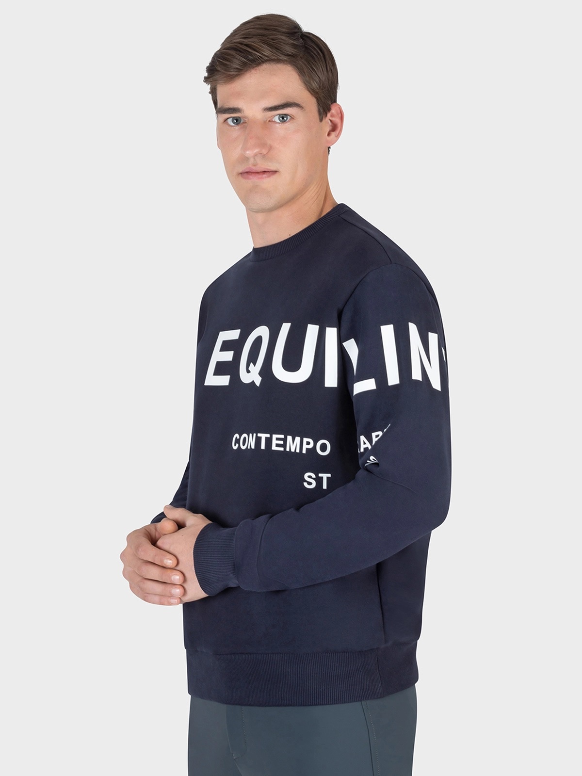 EQUILINE stylisches Herren Sweatshirt Calic Winter 23 - blue - M - 1
