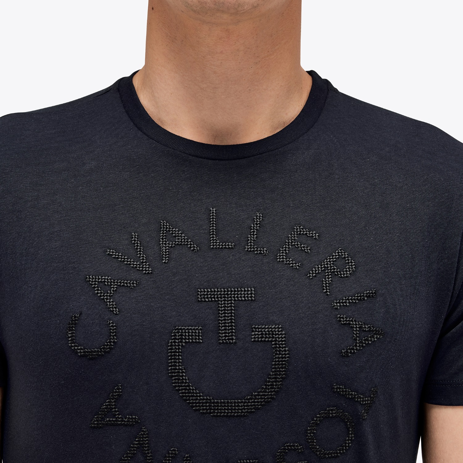 CAVALLERIA TOSCANA Herren T-Shirt Pixel Stickerei Orbit - navy - M - 3