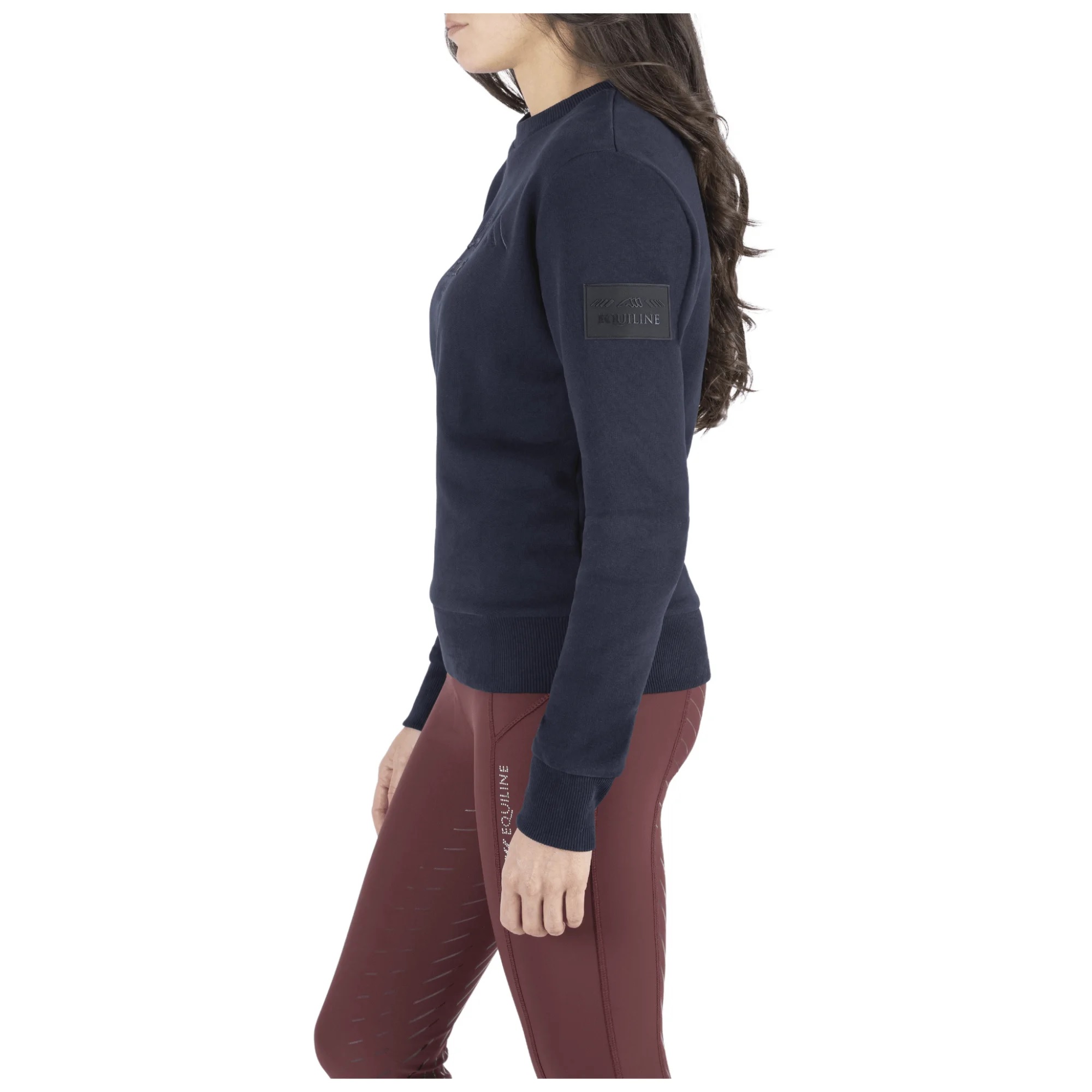 EQUILINE klassisches Damen Sweatshirt Rundhals Cepic - blue - M - 3