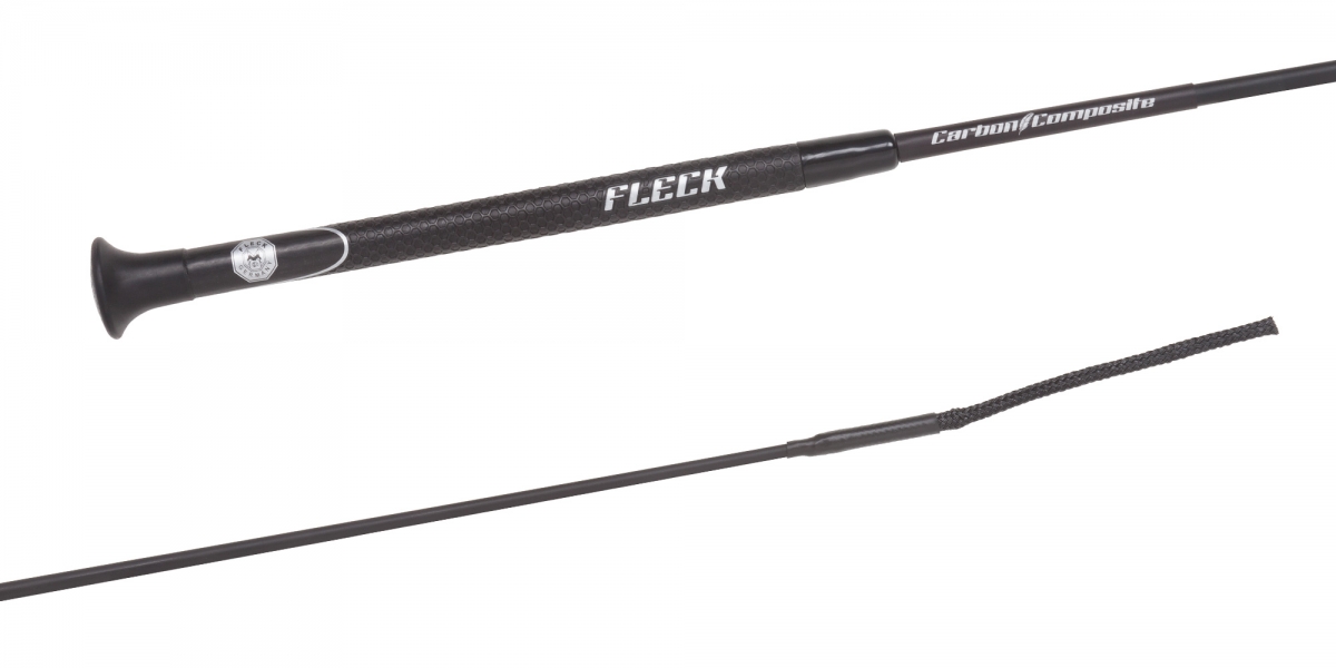 FLECK Dressurgerte Pro Carbon Composite - grau-blau schwarz - 120 cm - 1