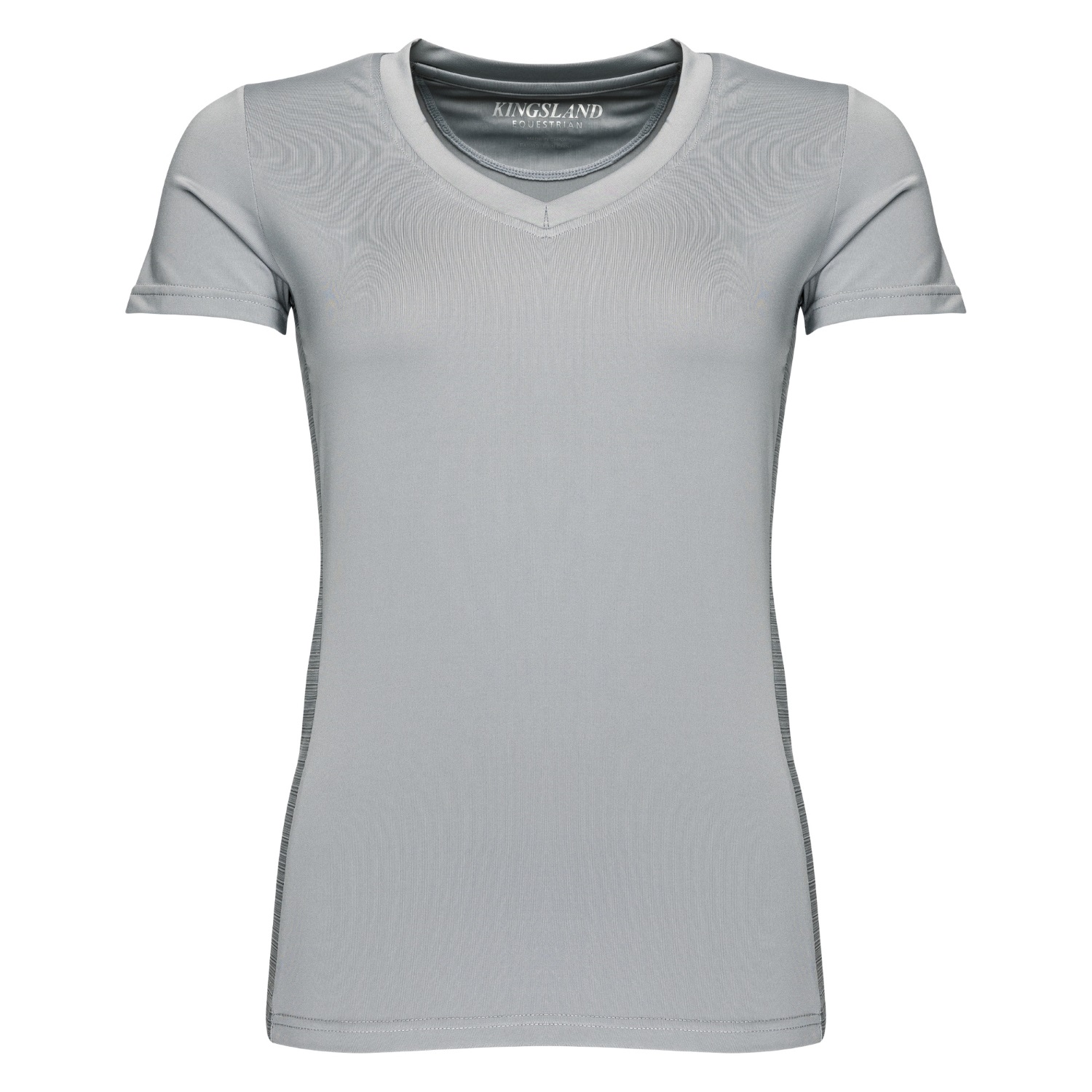 KINGSLAND elegantes Damen V-Neck T-Shirt KLcarla - grey sleet - L - 1
