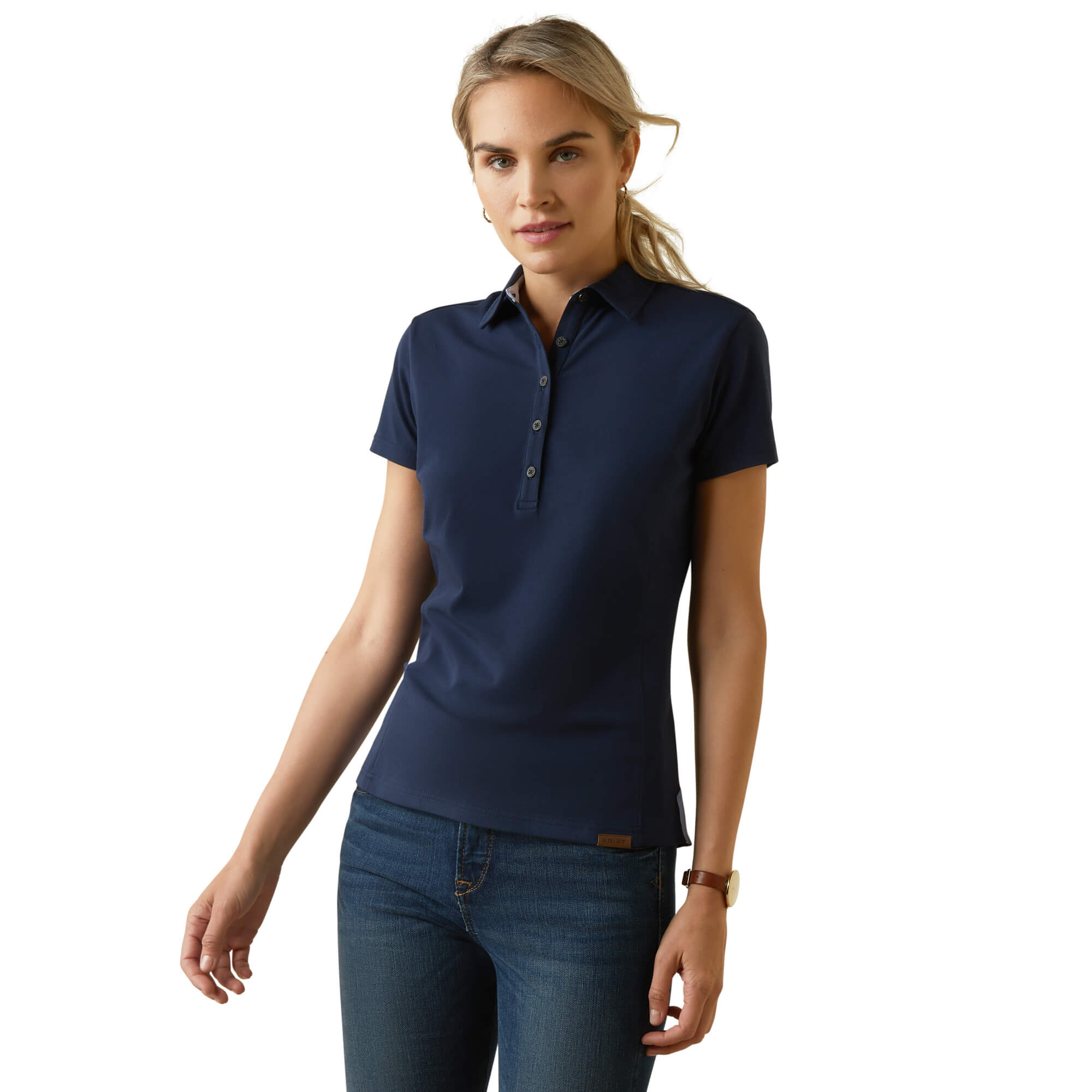 ARIAT klassisch schickes Damen Polo Shirt Cloverdale - navy - M - 2
