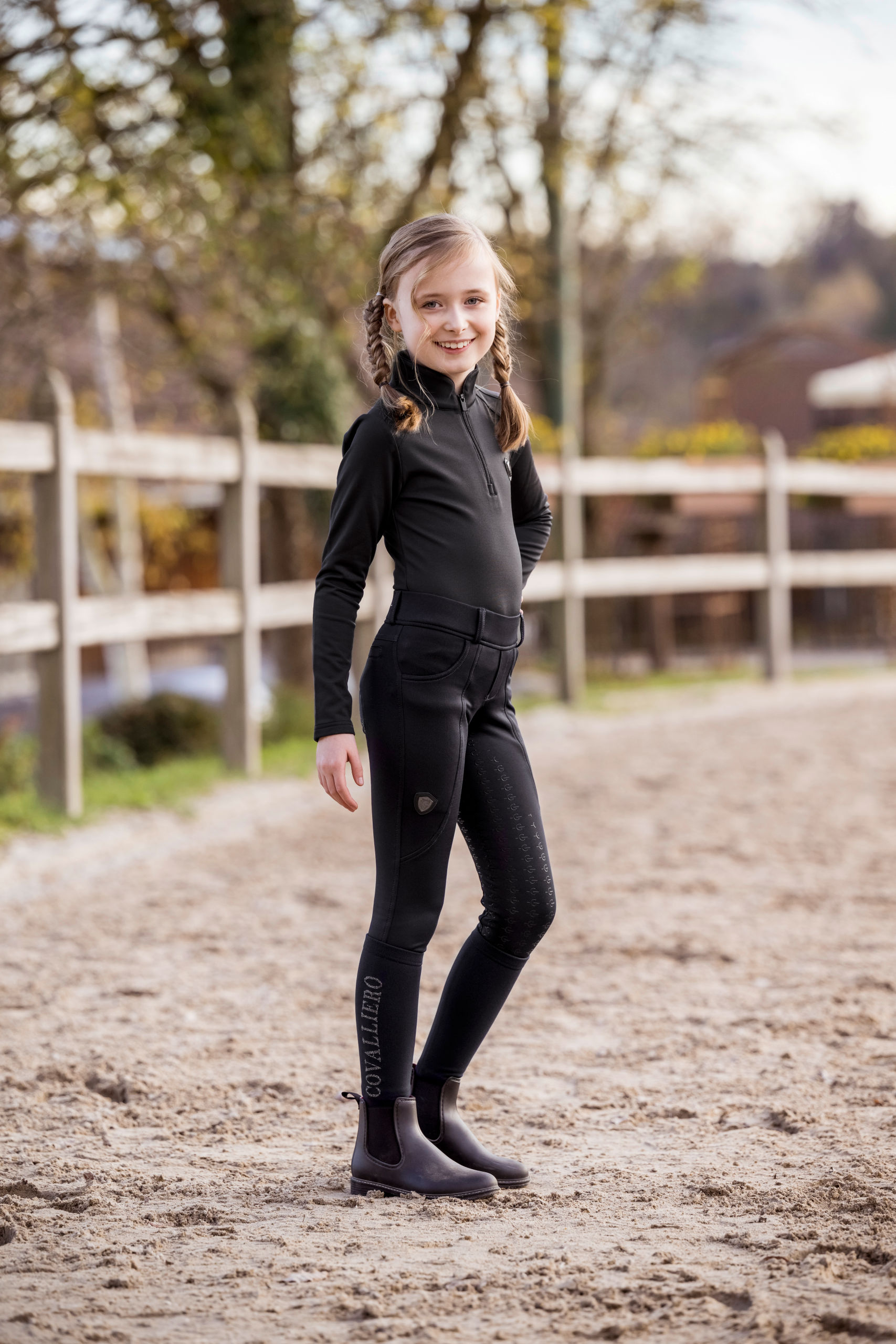 Covalliero flauschiger Kinder Langarm Sweater - schwarz - 152 - 1