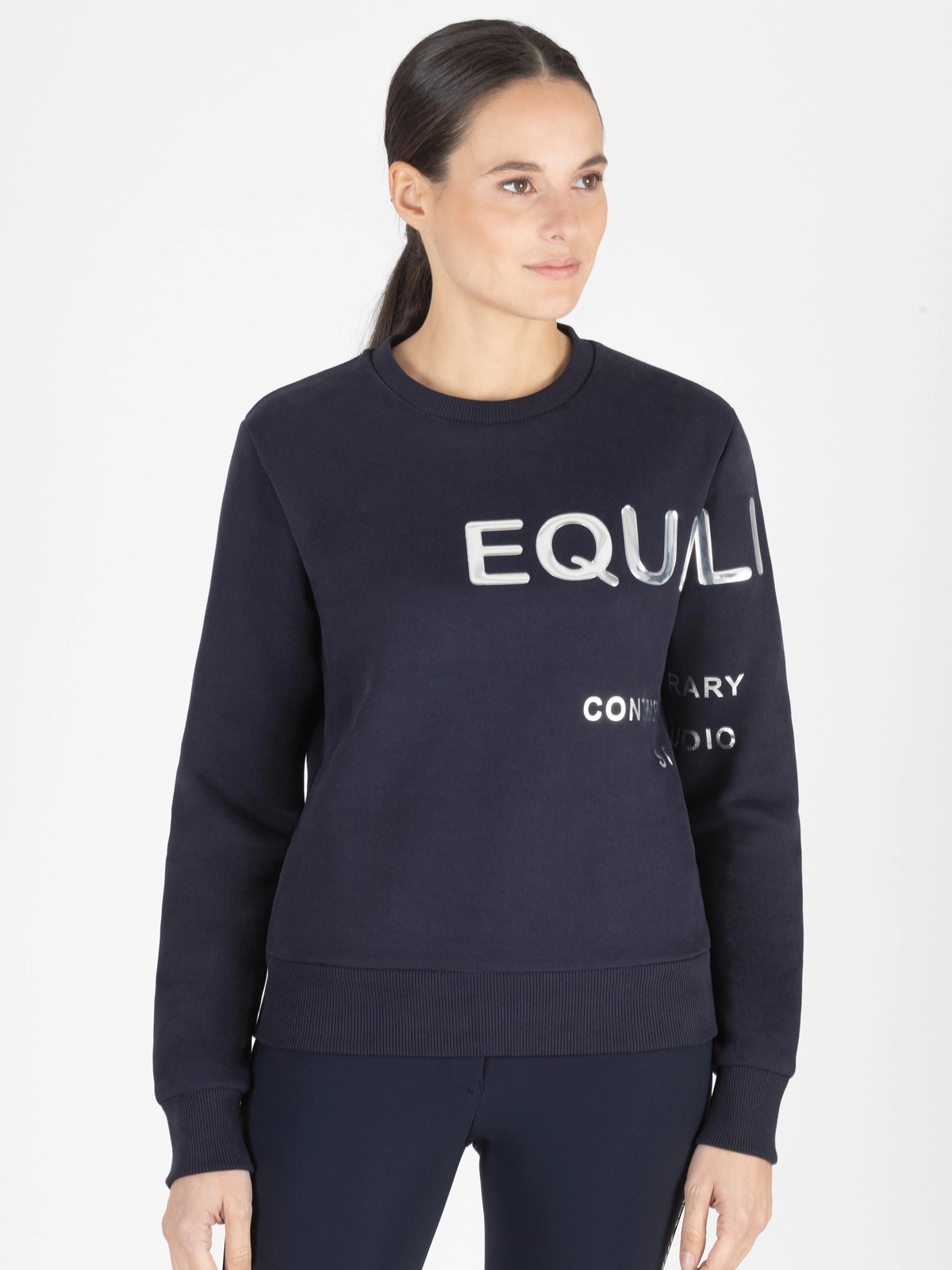 EQUILINE stylische Damen Sweatshirt Rundhals Cenor - blue - M - 1
