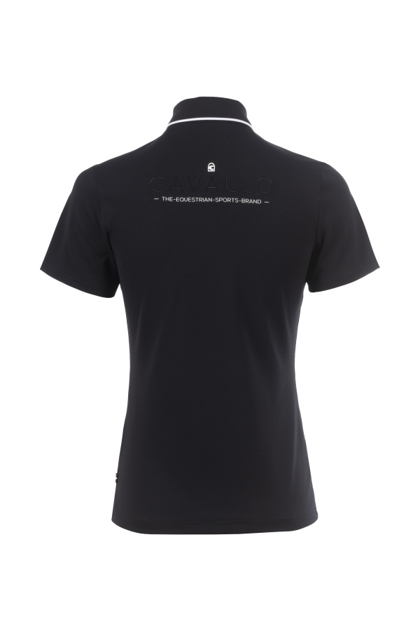 Cavallo Damen Funktions Polo Shirt Caval Pique - black - 34 - 2