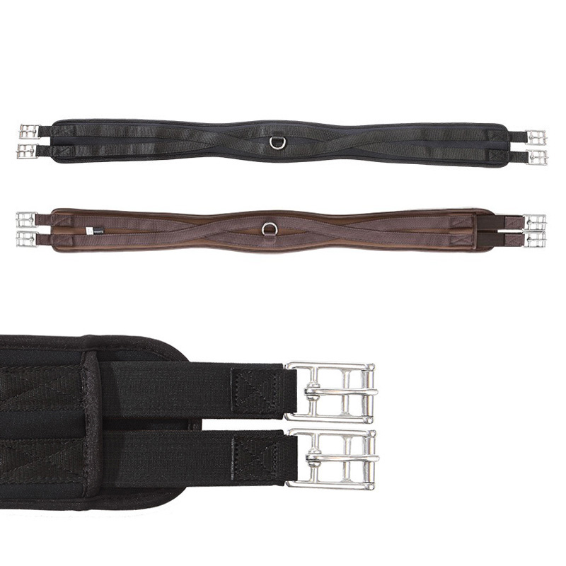 Kavalkade Sattelgurt Langgurt Memory-Schaum mit Elast - schwarz - 110 cm - 7